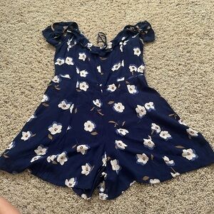 Blue floral billibong romper